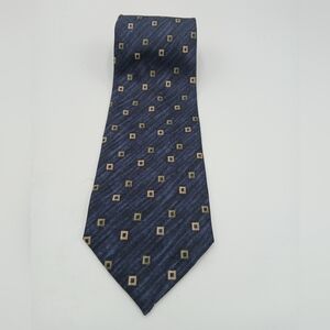 Executive Collection 100% Silk Classic Navy Geometric Men's Tie
